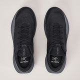 Top view of men's Arc'teryx Norvan LD 4 running shoes in black/cloud colour