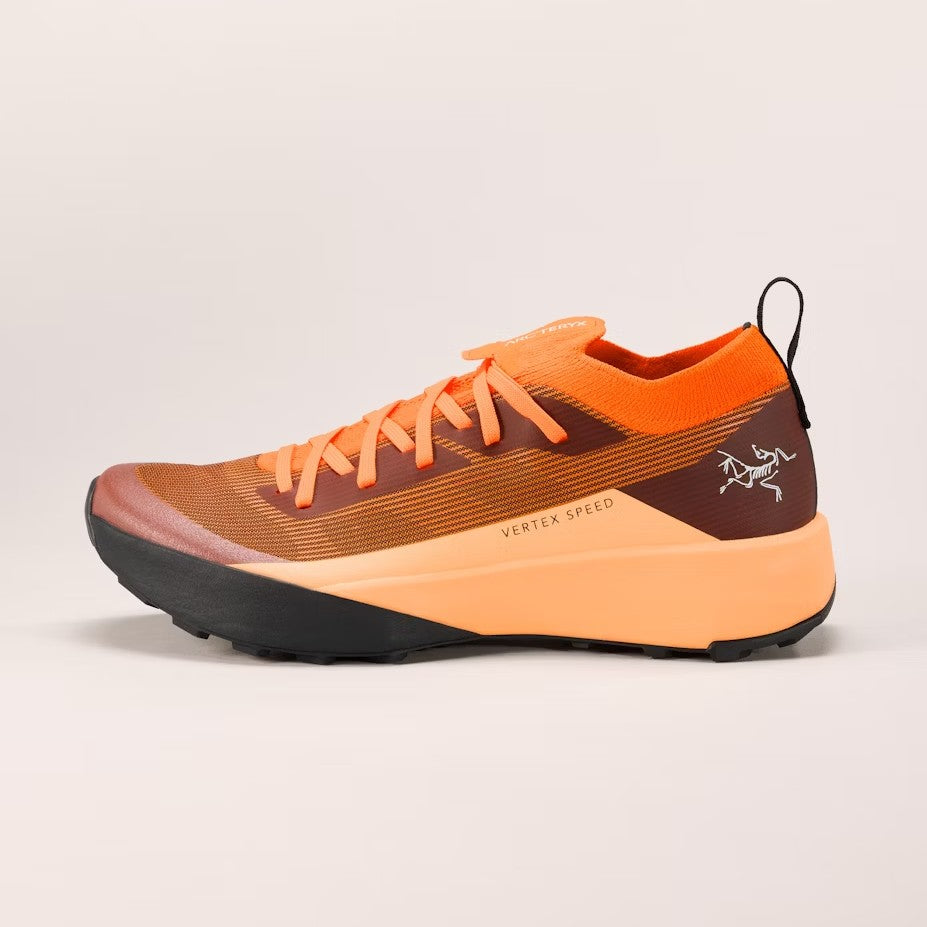 Side view of Arc'tery Vertex Speed Low shoes in Verve/Luminary colour