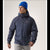 Front on-model view of men's Arc'teryx Beta AR Jacket in black sapphire colour (navy)