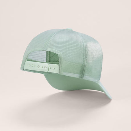 Back view of Arc'teryx Bird Word trucker hat in trail magic colour