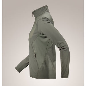 Side view of women's Arc'teryx Delta Jacket in Forage (green) colour