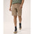 Front on-model view of men's Arc'teryx Gamma quick dry 11" shorts in canvas colour