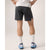 Back on-model view of men's black Arc'teryx Norvan 7" running shorts