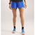 Front on-model view of women's vitality (blue) Arc'teryx Norvan 5" running shorts