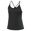 Front view of women's Arc'teryx Silene tank top in black heather