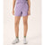 Front on-model view of women's Arc'teryx Teplo 5" shorts in velocity (purple) 