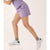 Side on-model view of women's Arc'teryx Teplo 5" shorts in velocity (purple) 