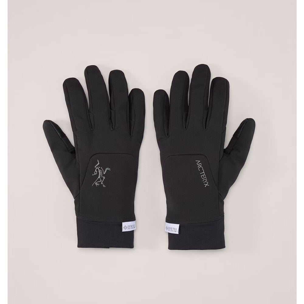 Top view of black Arc'teryx Venta gloves