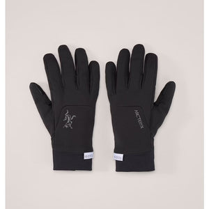 Top view of black Arc'teryx Venta gloves