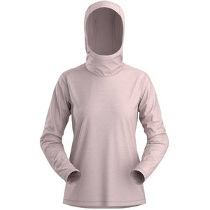 Front view of women's Arc'teryx Taema Hoody in alpine rose heather