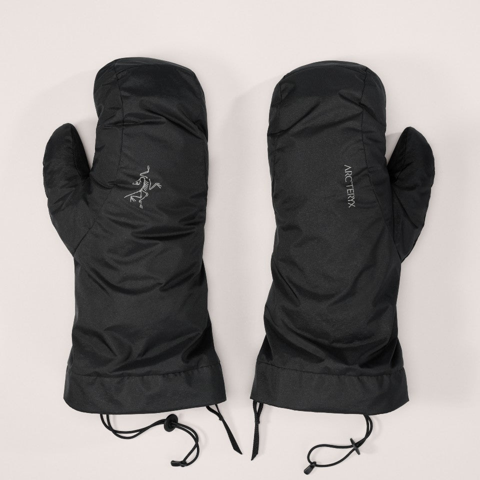 Pair of black Arc'teryx Beta Down Mittens