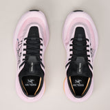 Top view of women's Arc'teryx Sylan Pro running shoes in pink glow colour