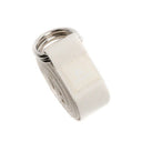 White rolled up yoga strap
