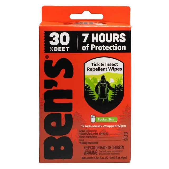 Ben's 30% Insect Repellent Wipes