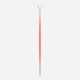 Side view of a pair of red Black Crows Camox Freebird skis