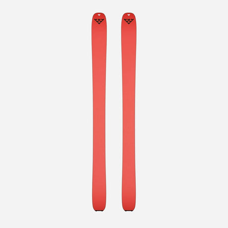 Bottom view of a pair of pink Black Crows Draco Freebird skis