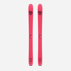 Top view of a pair of pink Black Crows Draco Freebird skis