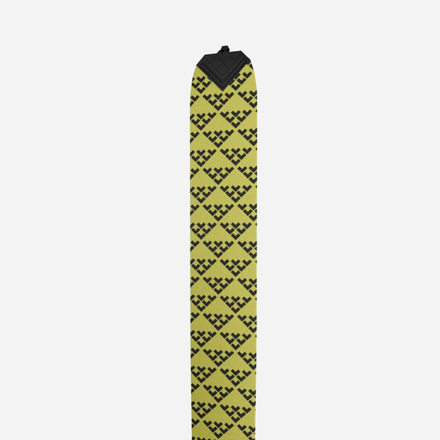 Tip detail of a black/yellow Black Crows touring skin