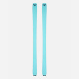 Bottom view of a pair of turquoise Black Crows Mentis Freebird skis