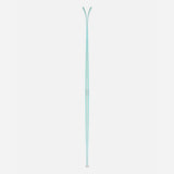 Side view of a pair of turquoise Black Crows Mentis Freebird skis