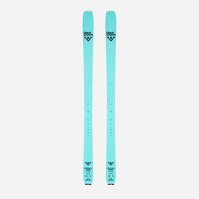 Top view of a pair of turquoise Black Crows Mentis Freebird skis