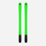 Bottom view of a pair of green Black Crows Navis Freebird skis