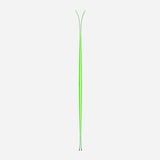 Side view of a pair of green Black Crows Navis Freebird skis