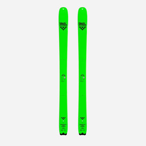 Top view of a pair of green Black Crows Navis Freebird skis