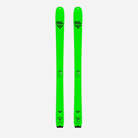 Top view of a pair of green Black Crows Navis Freebird skis