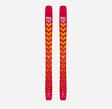 Top view of a pair of orange Black Crows Nocta skis