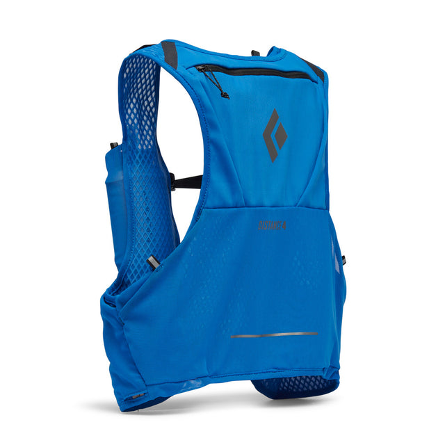 Back view of Black Diamond Distance 4 running vest in Ultra Blue colour