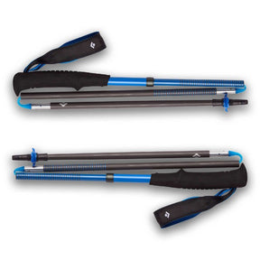 Collapsed packed view of Black Diamond Distance Carbon Z running poles