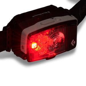 Red light view of Black Diamond Distance LT 1100 Headlamp