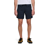 Front on-model view of men's Black Diamond Distance Shorts in black