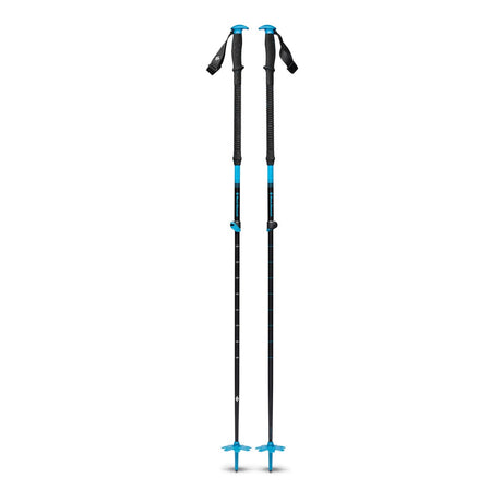 Pair of blue/black Black Diamond expedition ski poles
