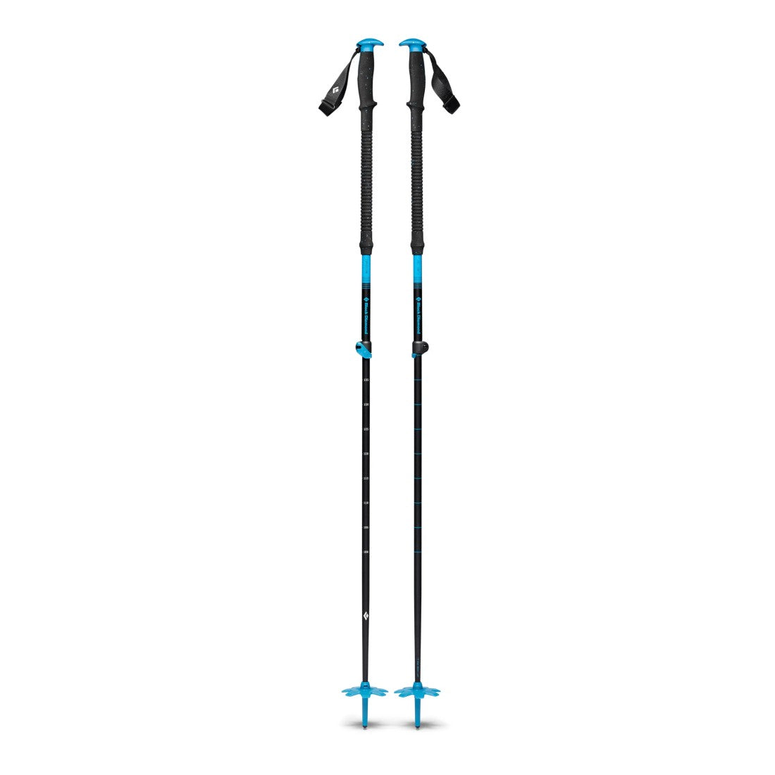 Pair of blue/black Black Diamond expedition ski poles