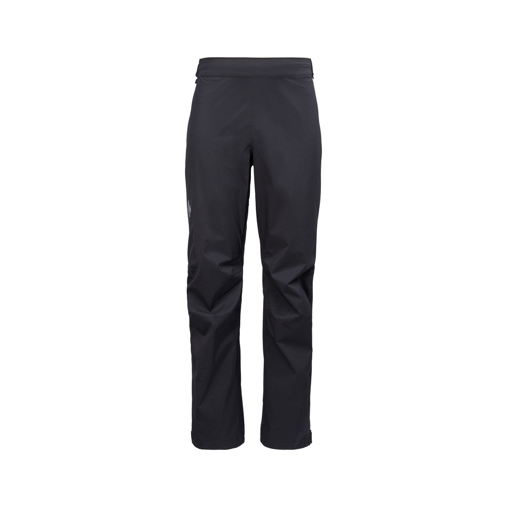 Men's Black Diamond Fineline Stretch Full Zip rain pants in black