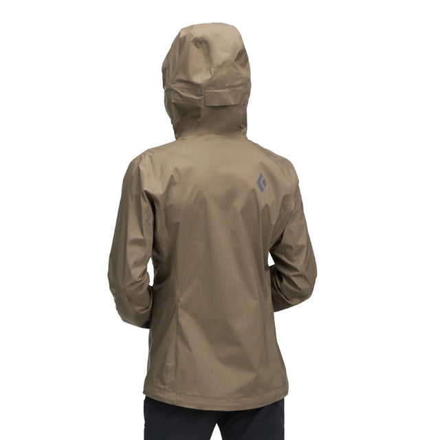 Back on-model view of Black Diamond Fineline Stretch Shell in 'Walnut' colour