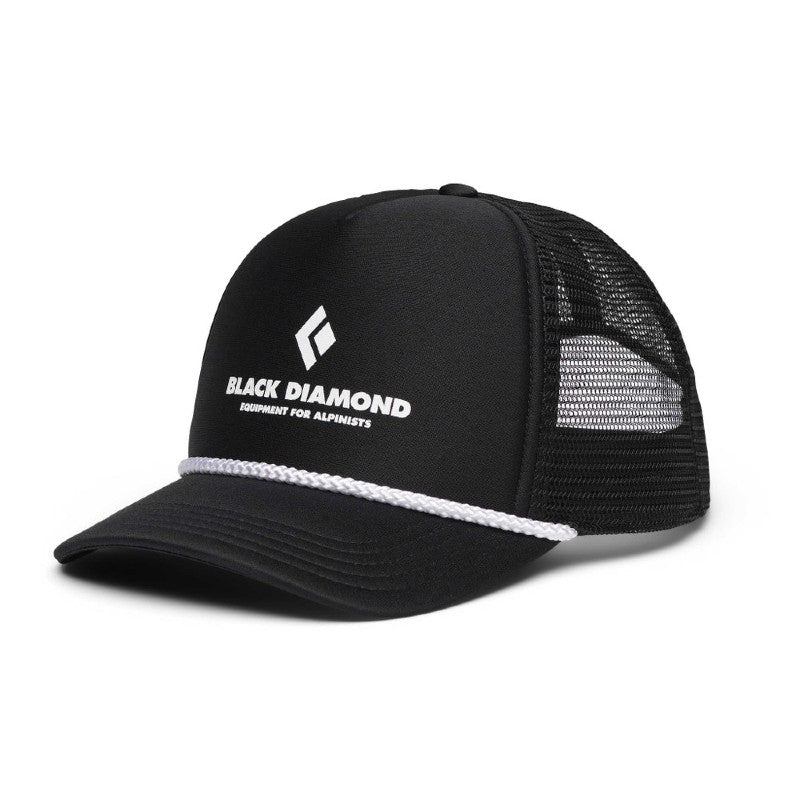 Black Black Diamond Flat Bill Trucker hat