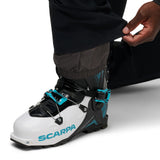 Ankle gaiter detail of men's Black Diamond Recon Stretch bibs