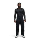 Front on-model view of men's black Black Diamond Recon Stretch bibs