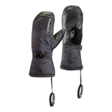 Pair of black Black Diamond Super Light mitts with wrist leashes