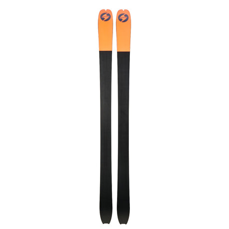 Bottom view of a pair of blue Blizzard Zero G 88 W backcountry touring skis