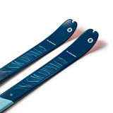 Tip detail of a pair of blue Blizzard Zero G 88 W backcountry touring skis
