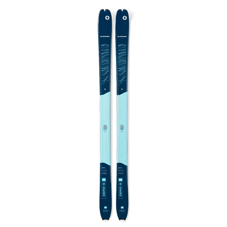Top view of a pair of blue Blizzard Zero G 88 W backcountry touring skis