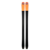 Bottom view of a pair of green Blizzard Zero G 88 backcountry skis