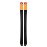 Bottom view of a pair of red Blizzard Zero G 96 backcountry touring skis