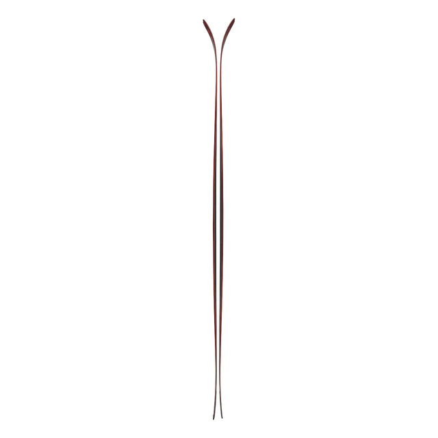 Side view of a pair of red Blizzard Zero G 96 backcountry touring skis