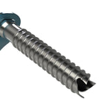 Blue Ice aero climbing screw tip detail