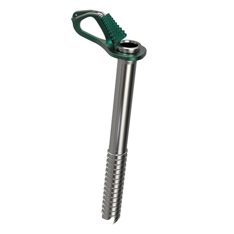 Blue Ice aero climbing screw w/ green top